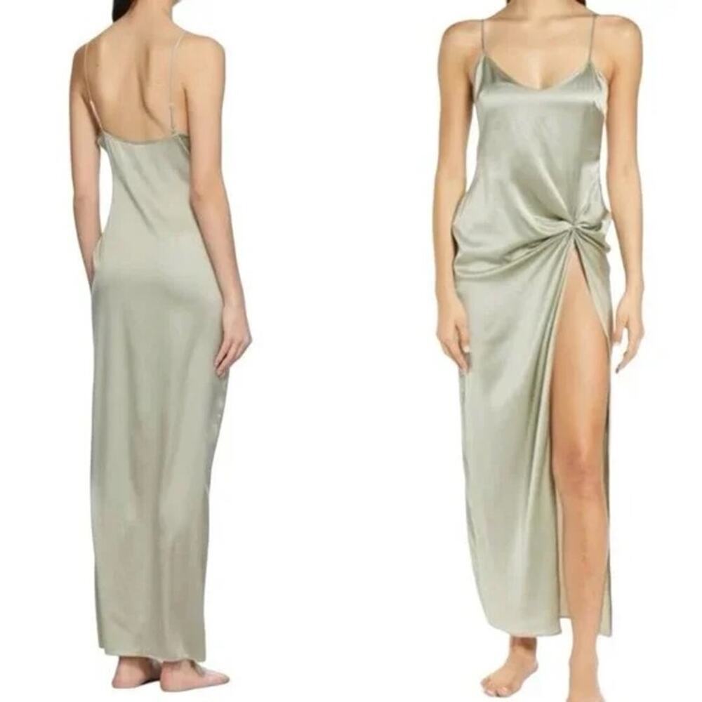 NWT High Slit Silk Slip Dress 3XL